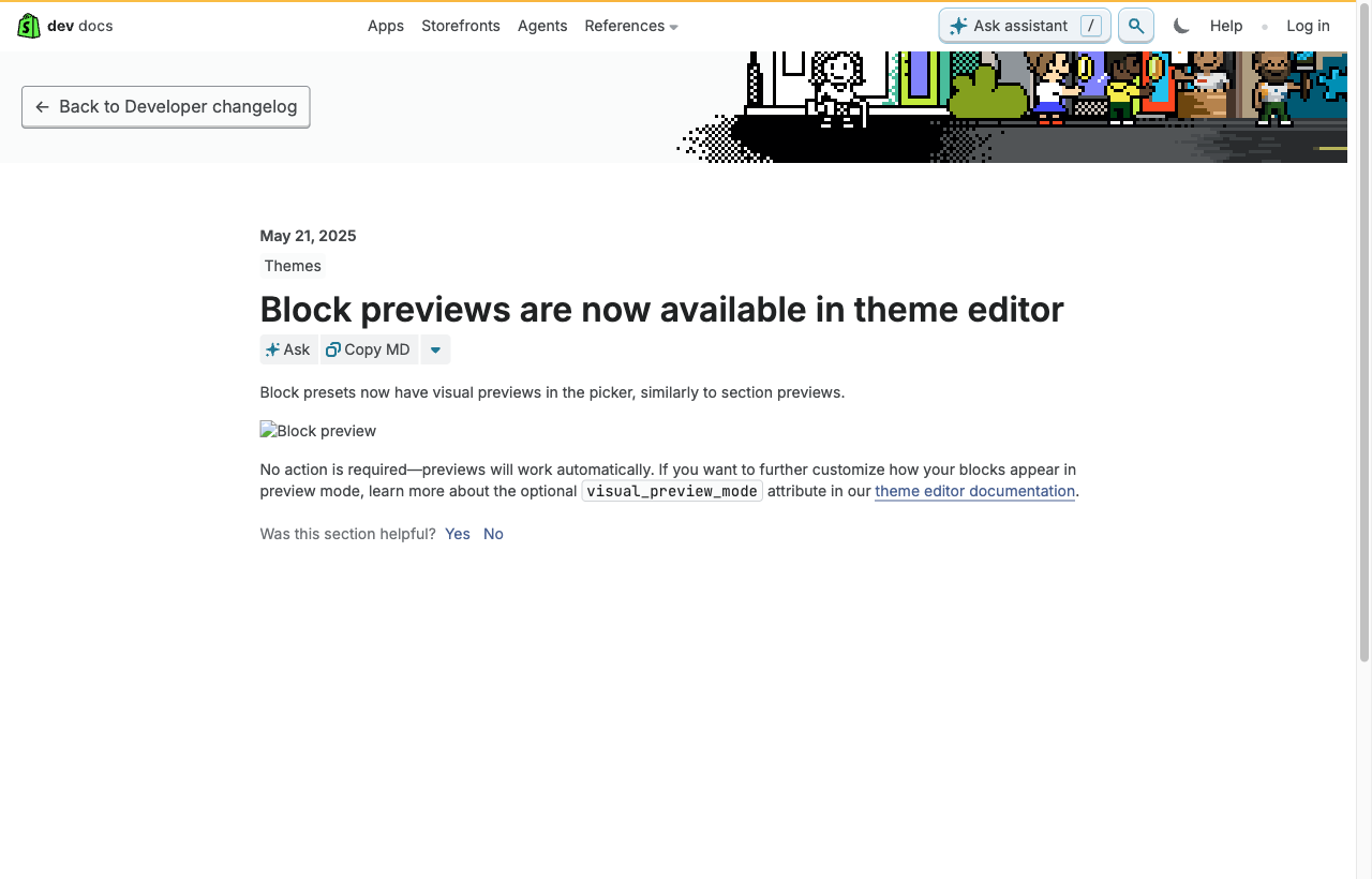 Shopify block previews